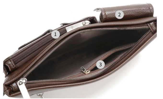 SAC DE POITRINE À BANDOULIÈRE EN CUIR POUR HOMMES (PROMOTION -40%)