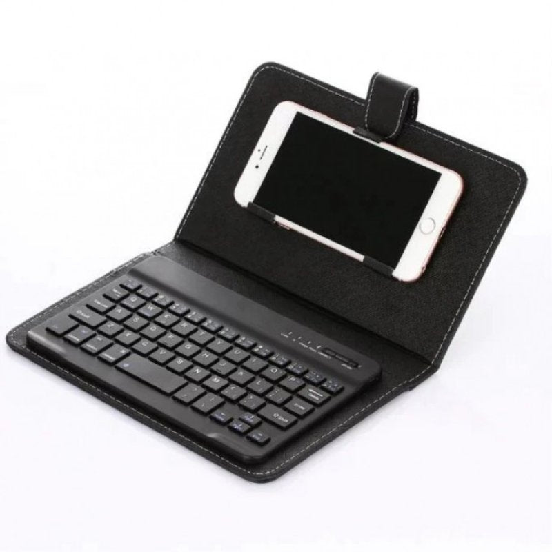 Clavier Bluetooth Mobile/Tablette avec Housse en Cuir