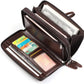 Pochette en Cuir pour Homme avec Double Fermeture
