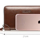 Pochette en Cuir pour Homme avec Double Fermeture