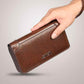 Pochette en Cuir pour Homme avec Double Fermeture