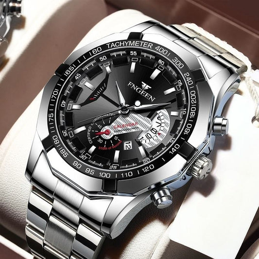 Montre d'affaires à la mode avec calendrier lumineux