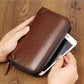 Pochette en Cuir pour Homme avec Double Fermeture