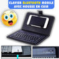 Clavier Bluetooth Mobile/Tablette avec Housse en Cuir