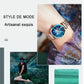 Montre en acier inoxydable pour femme avec motifs étoilés