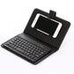 Clavier Bluetooth Mobile/Tablette avec Housse en Cuir
